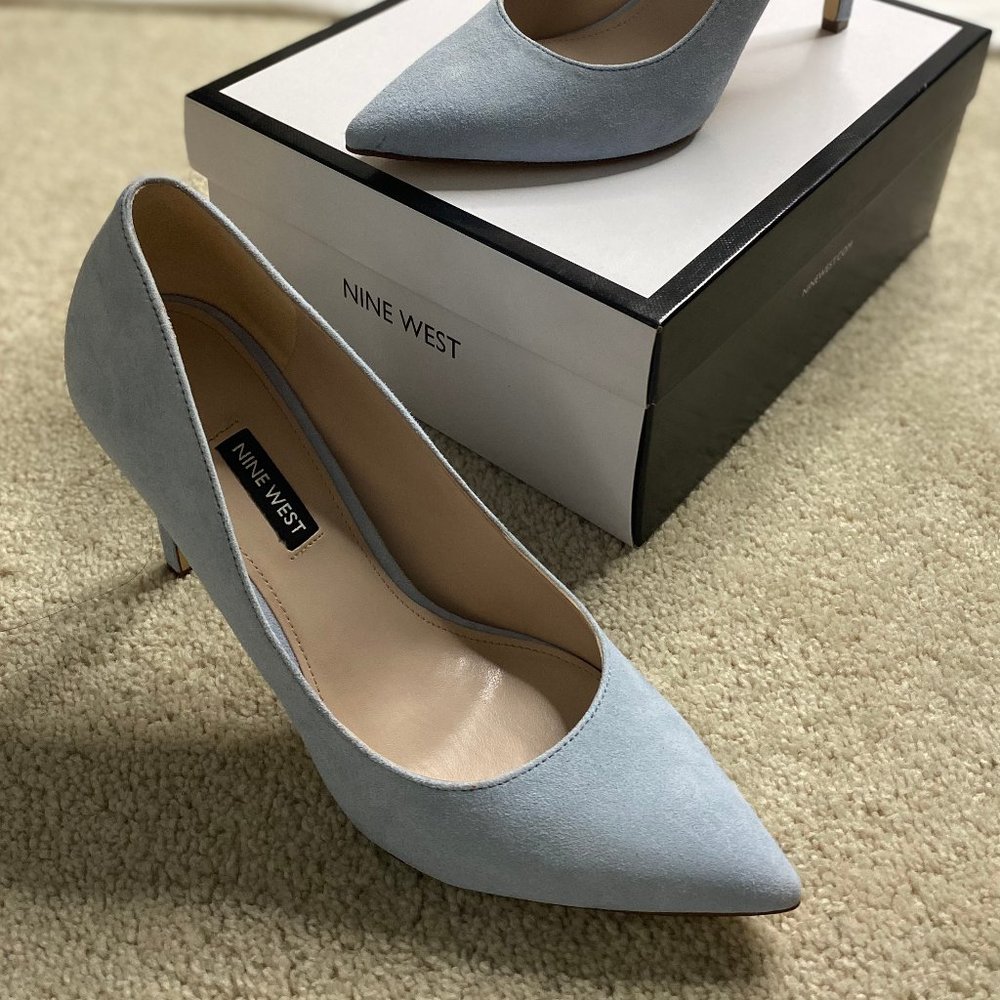 Nine West Tatiana blue suede